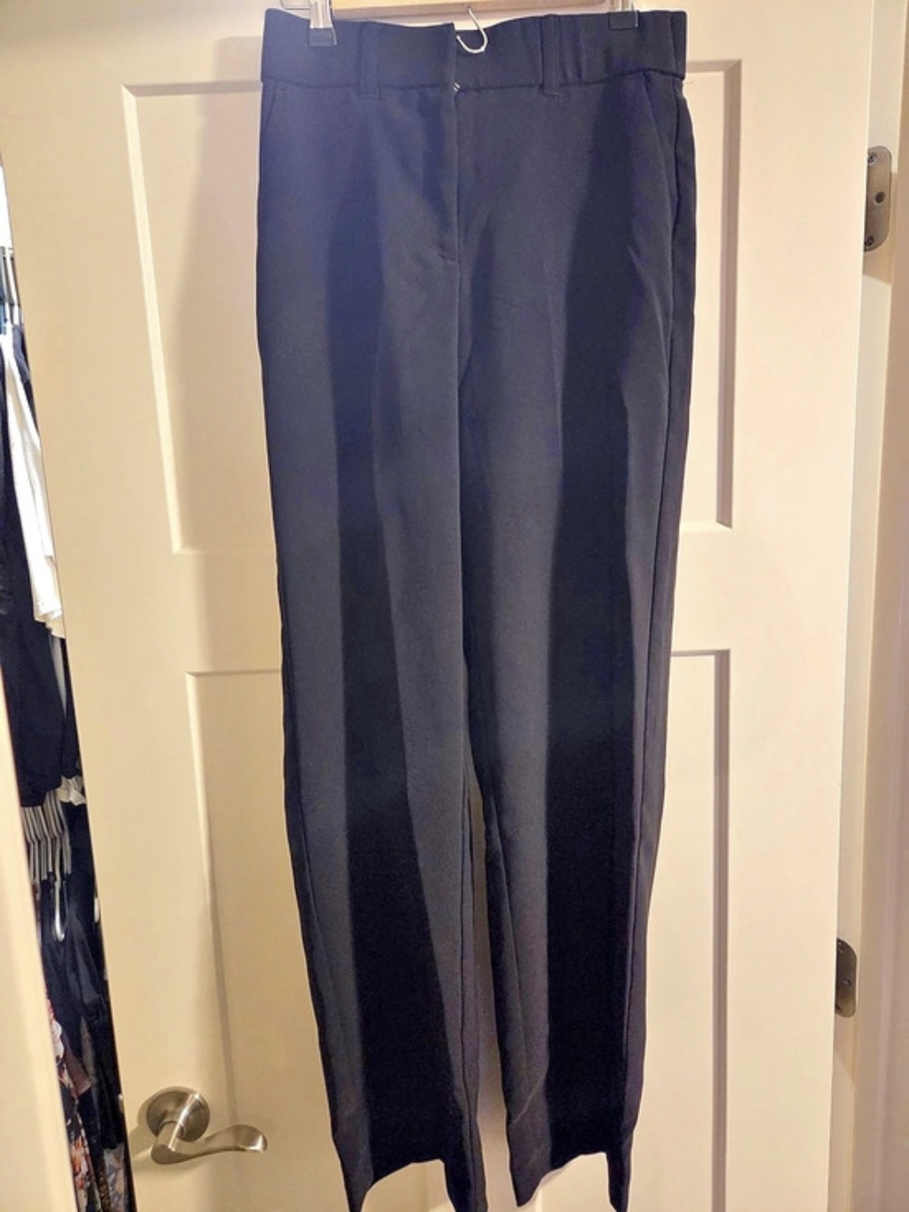 Wide Leg Long Length Black Trousers Like New